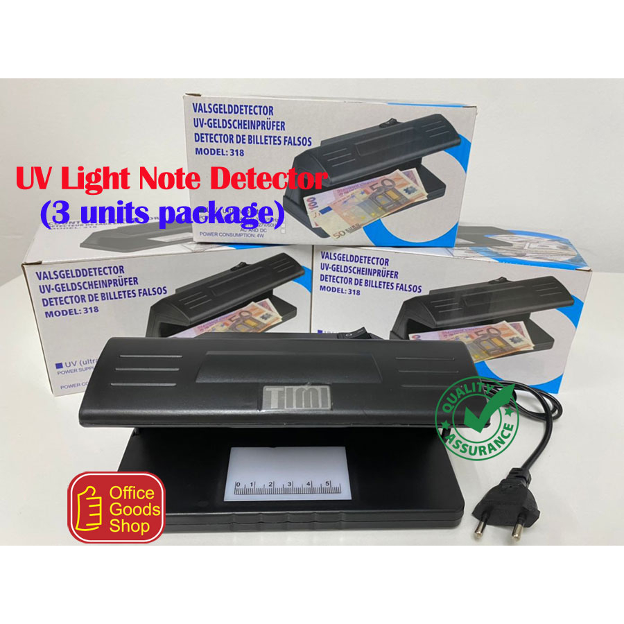 Value Buy Package - (3 Units) Counterfeit Fake Money Note UV Light ...