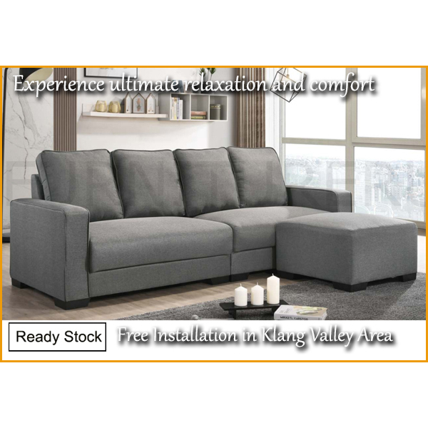 Middlebrooke Four-Seat Simple And Stylish Sofa with Large Leg Stool ...