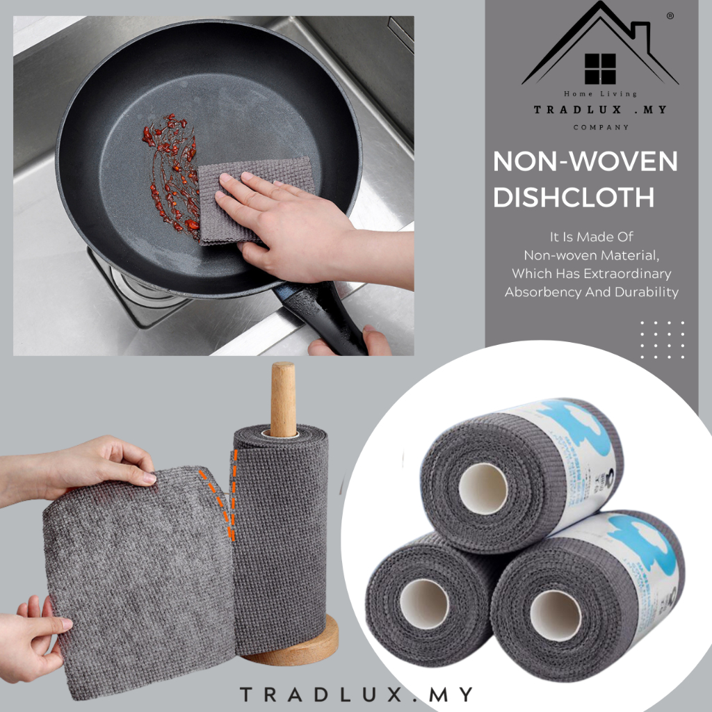 Tradlux Lazy Rag Disposable Cleaning Cloth Non-woven Dishcloth ...