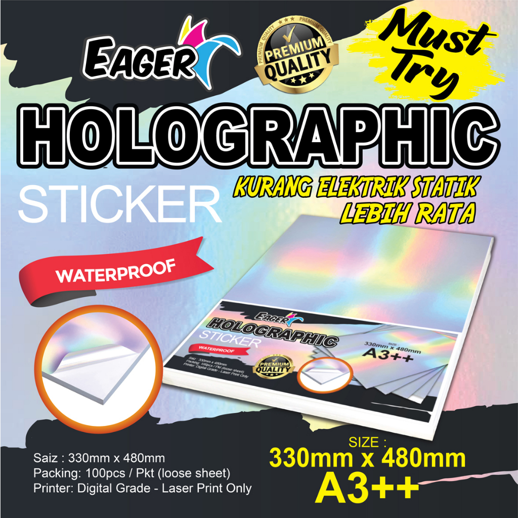 Hologram Sticker / Laser Colour Sticker / Reflective Sticker / Laser