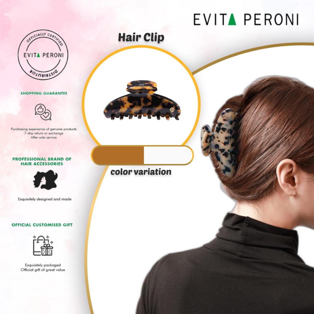 EVITA PERONI Large Medium Basic Resin Hair Claw Clips Accessories for Women Girls
