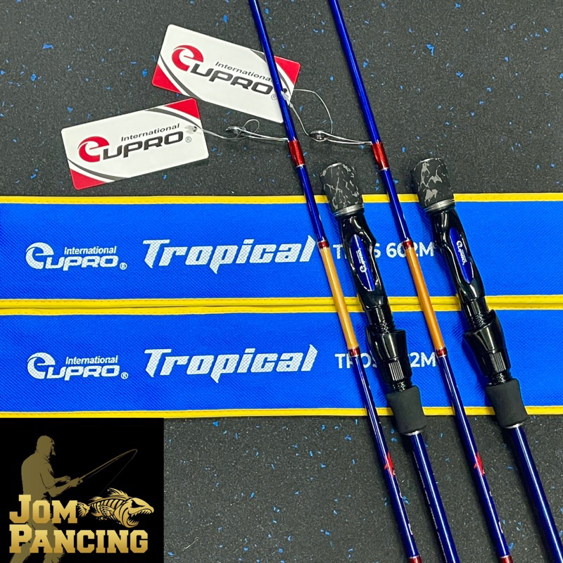 Jom Pancing】EUPRO TROPICAL SOLID CARBON Spinning Fishing Rod Short Handle  Jigging Casting Rod,Joran Mancing