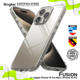 Ringke Fusion Compatible with iPhone 14 Pro Max Case, [Built-in Lanyard  Holes] Transparent Shockproof Bumper Raised Bezel Sturdy Cover Designed for