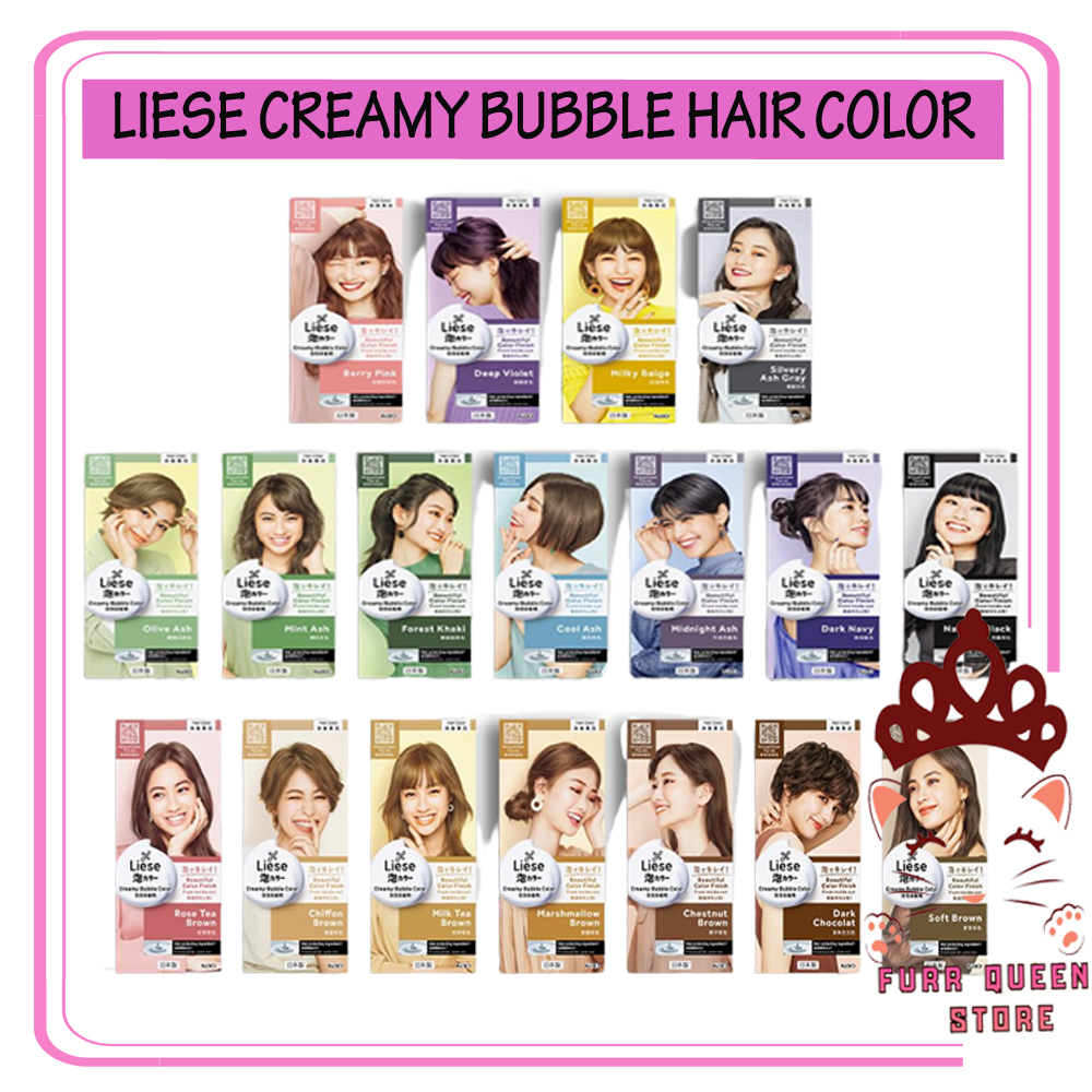 Liese Creamy Bubble Hair Color Shampoo Pewarna Rambut (Original From