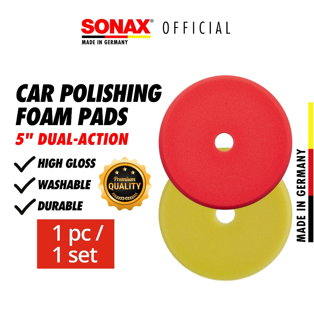 SONAX DA Polishing Foam Pad Dual Action Polish Hard Medium Pad Paint
