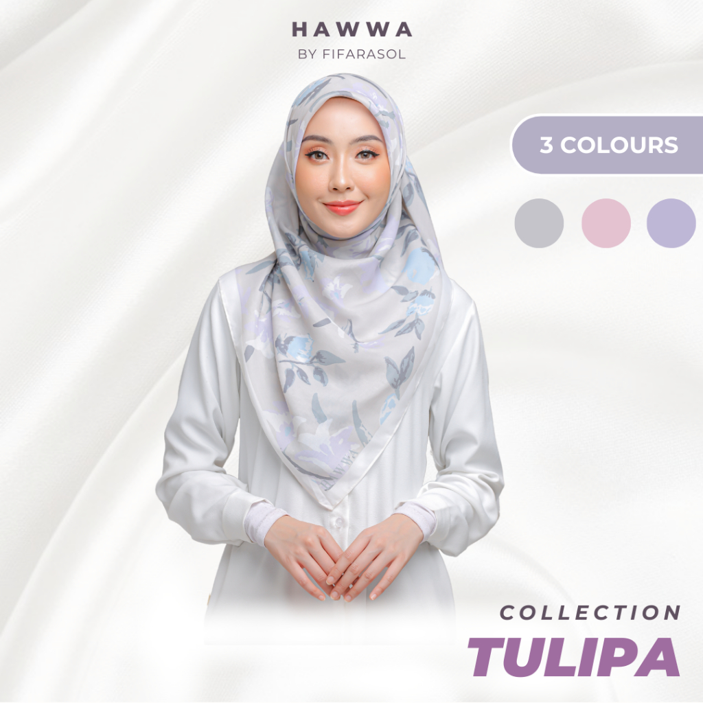FIFARASOL HAWWA Tulipa Square Cotton Scarves | Shopee Malaysia