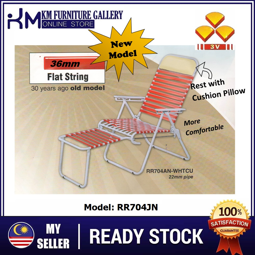 KM Furniture Gallery 3V NEW Model Relax Chair with Cushion Pillow RR704JNCU Lazy Chair Kerusi Malas Random Colour