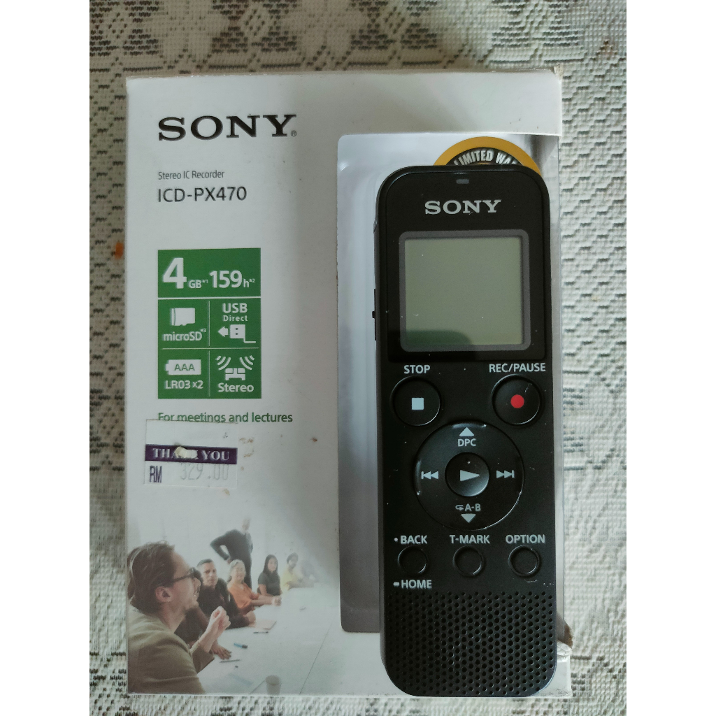 Sony ICDPX470 Digital Voice Recorder with BuiltIn USB and 4GB