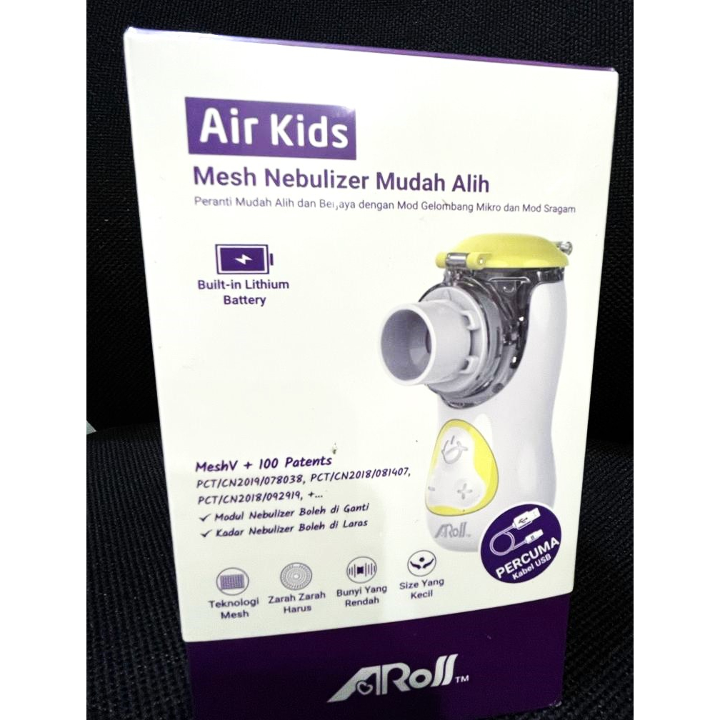Aros Portable Mesh Nebulizer (CE certified & KKM approval) Shopee