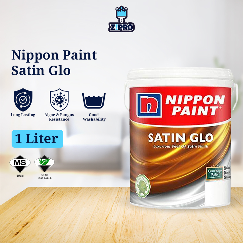 Nippon Paint Satin Glo 1L Interior Paint Cat Dalam Rumah | Shopee Malaysia