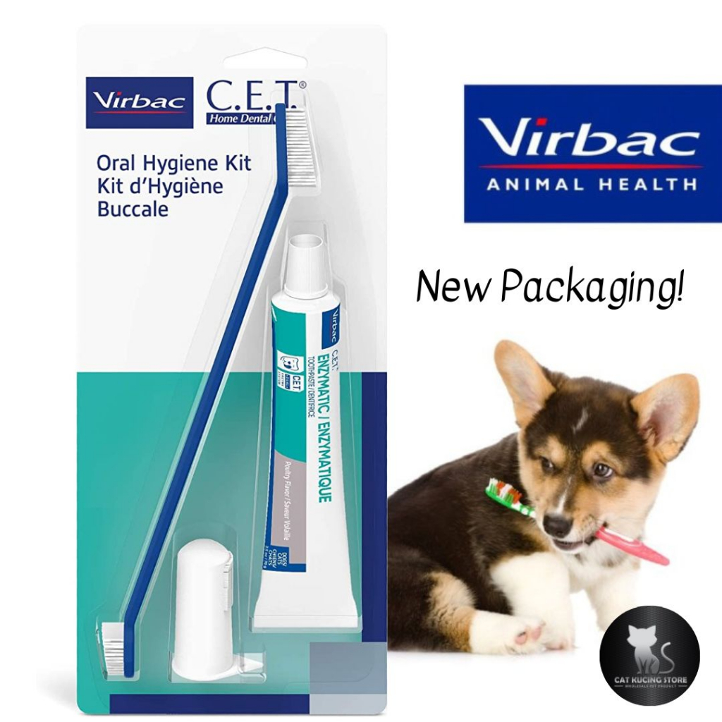 Virbac Enzyme Toothpaste & Toothbrush Dental / Oral Hygiene Kit (For