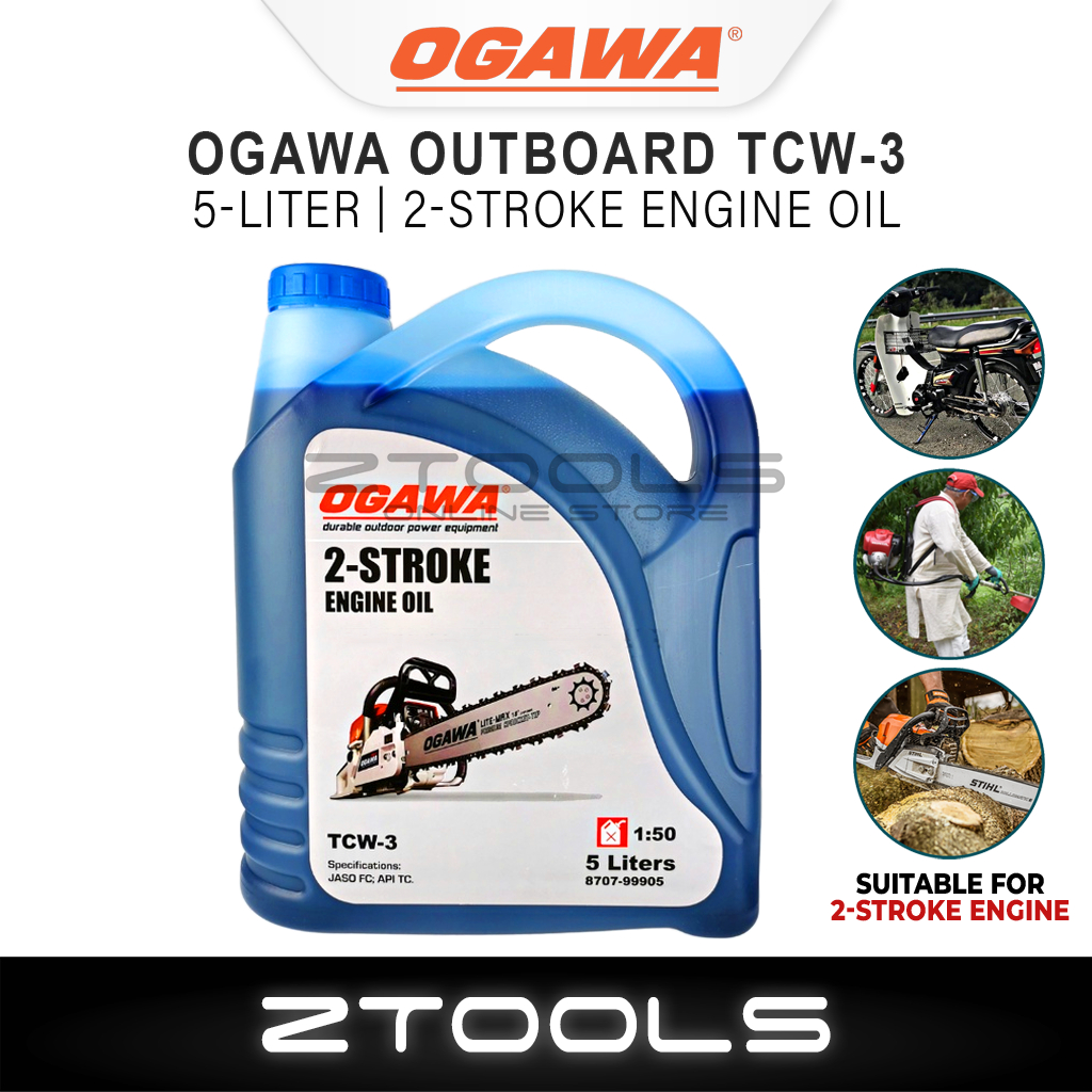(5L) Ogawa 2T Outboard TCW3 2Stroke Engine Lubricant Oil Minyak