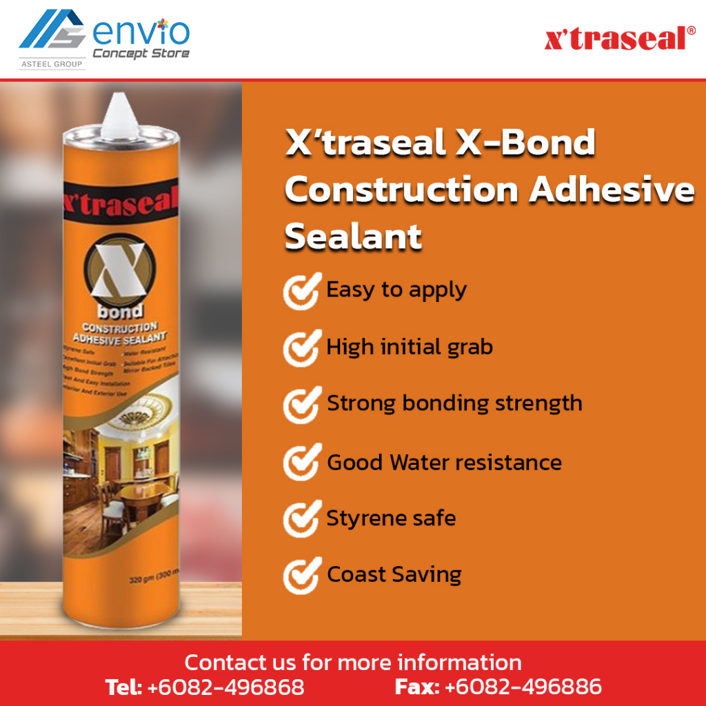 X'Traseal X'Bond Construction Adhesive Sealant Shopee Malaysia