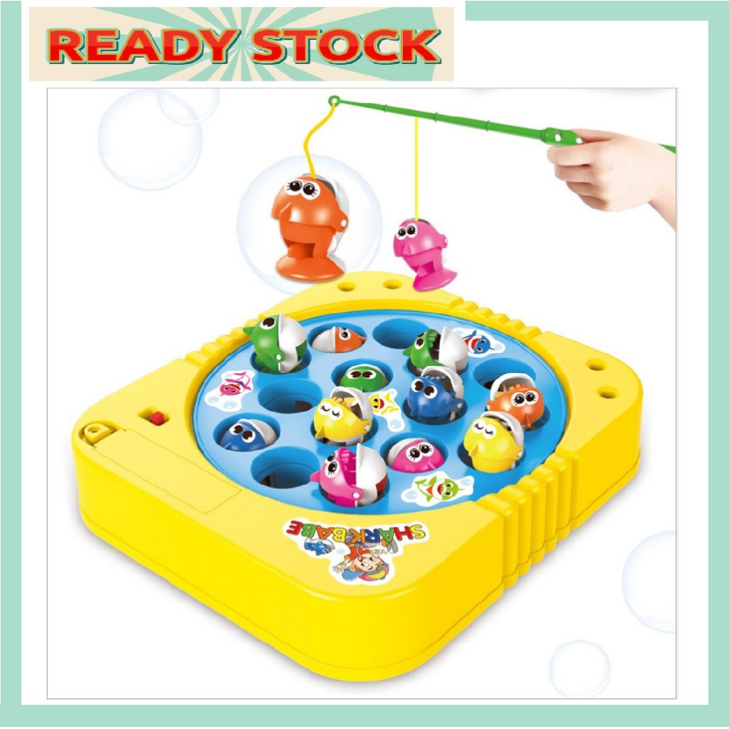 Baby Fishing Toy Game Babe Lovely Shark Fishing Tor For Kid Mainan