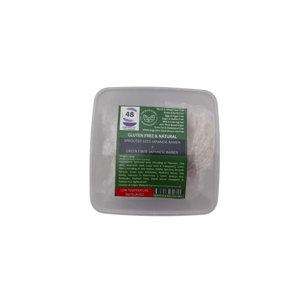 GLUTEN FREE DRIED NOODLES SPROUTED SEED JAPANESE RAMEN + GREEN FIBER