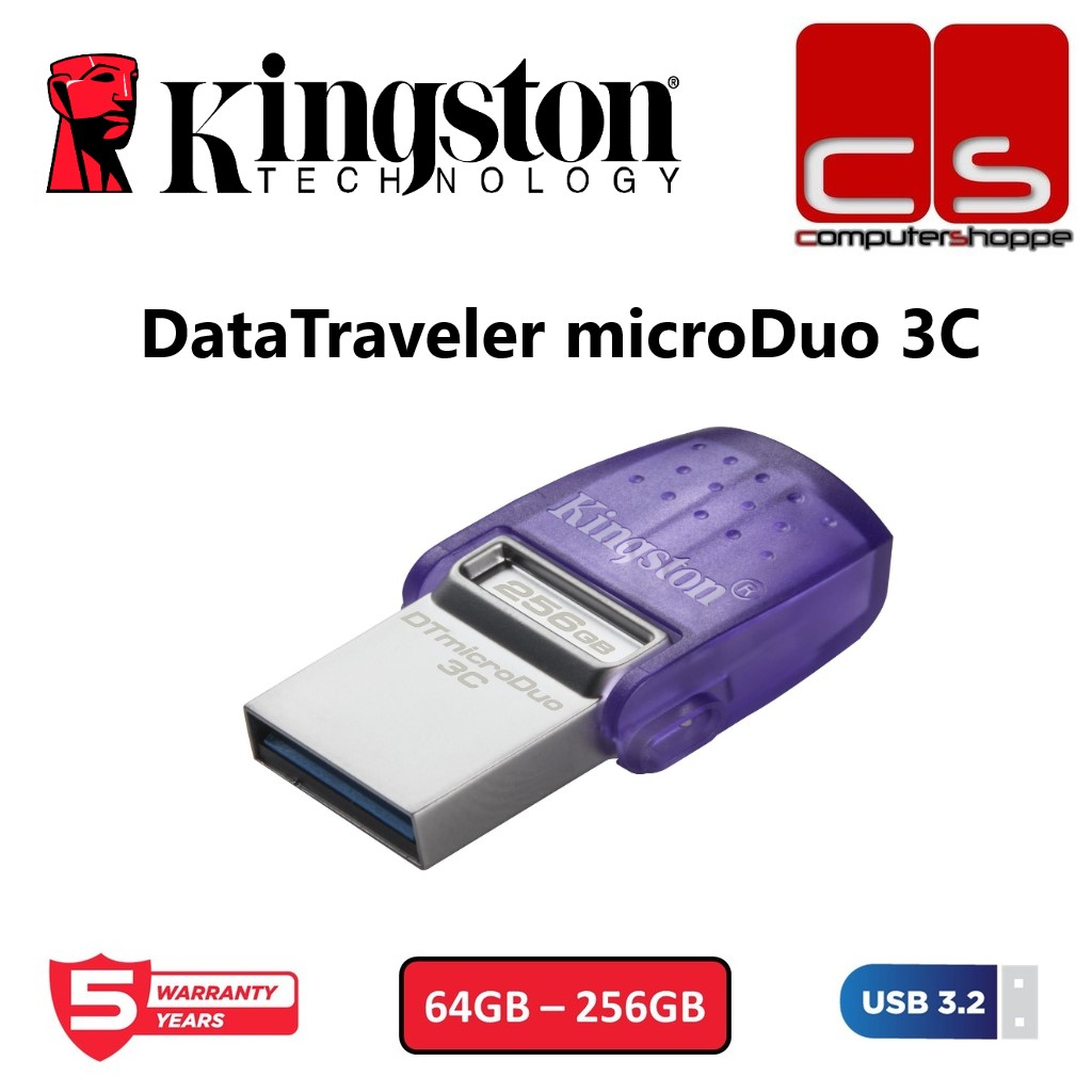 Kingston Datatraveler Microduo 3c Usb Type C And Type A Flash Drive 32gb64gb128gb256gb 4885