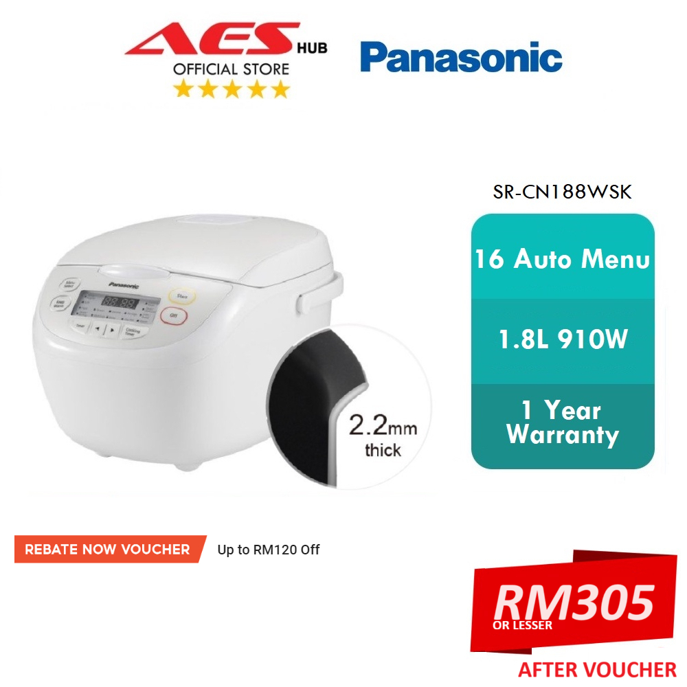 Panasonic SRCN188 1.8L Jar Digital Rice Cooker Non Stick