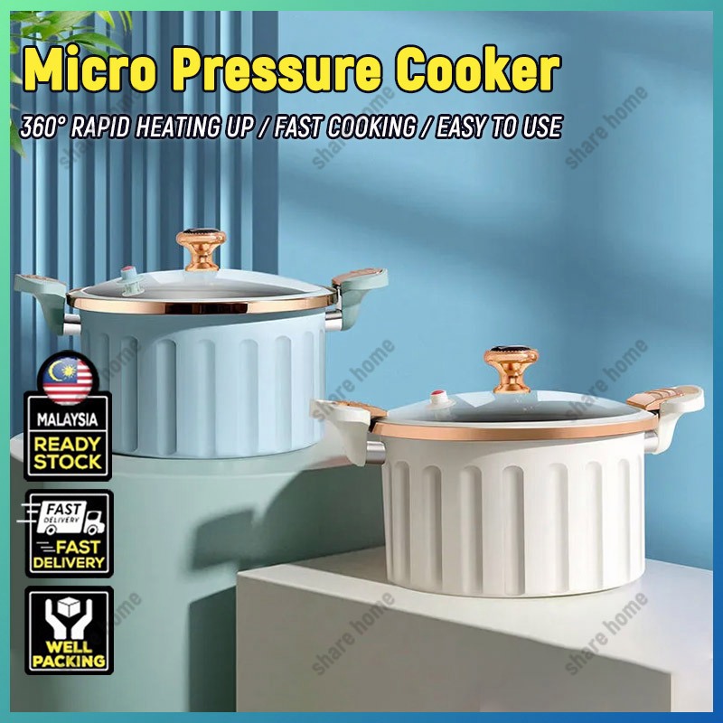 Roma Micro Pressure Cooker Casserole Enamel Pot Non Stick Cooking