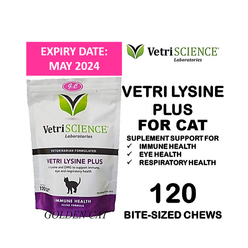 Vetri Lysine Plus For Cat 120 Chews (EXP 05/2024) / Flu Supplement Shopee Malaysia