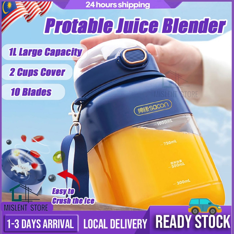 HOT🔥1000ML Portable Juice Blender Wireless Fruit Blender Juice Maker 10