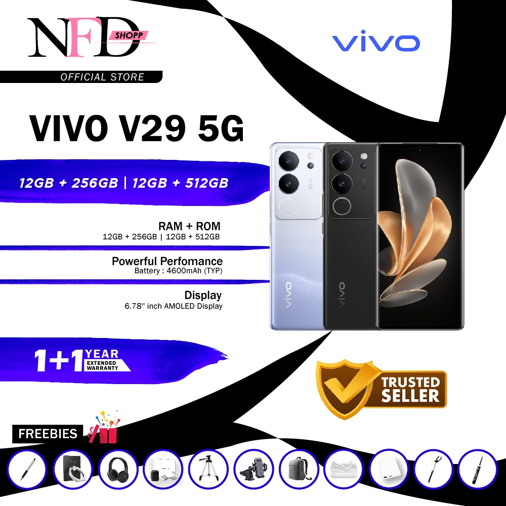 Vivo V29 5G [12GB RAM 256GB ROM] [12GB RAM 512GB ROM] / V21 [8GB+128GB] -  ORIGINAL MALAYSIA