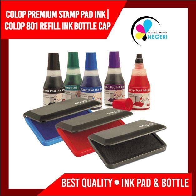 COLOP Premium Stamp Pad Ink COLOP 801 Refill Ink Bottle 25ml Shopee