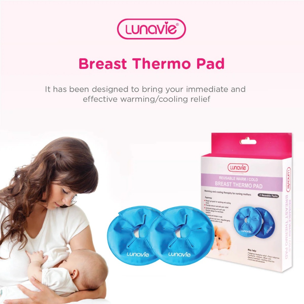 Lunavie Reusable Warm/Cold Mother Nursing / Breastfeeding Breast Thermo ...