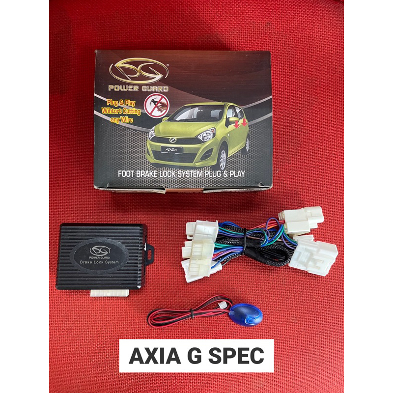 [POWER GUARD] Perodua Axia Rahmah Foot Brake Lock System Plug And Play