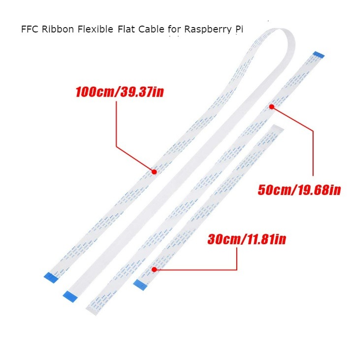Various Length of FFC Cable for Raspberry Pi 15-pin Camera Module 15p ...