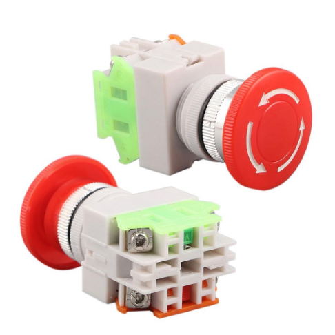 1 PCS LAY37 2 PIN / 4 PIN Emergency E-Stop Push Button Switch 10A, 440V ...