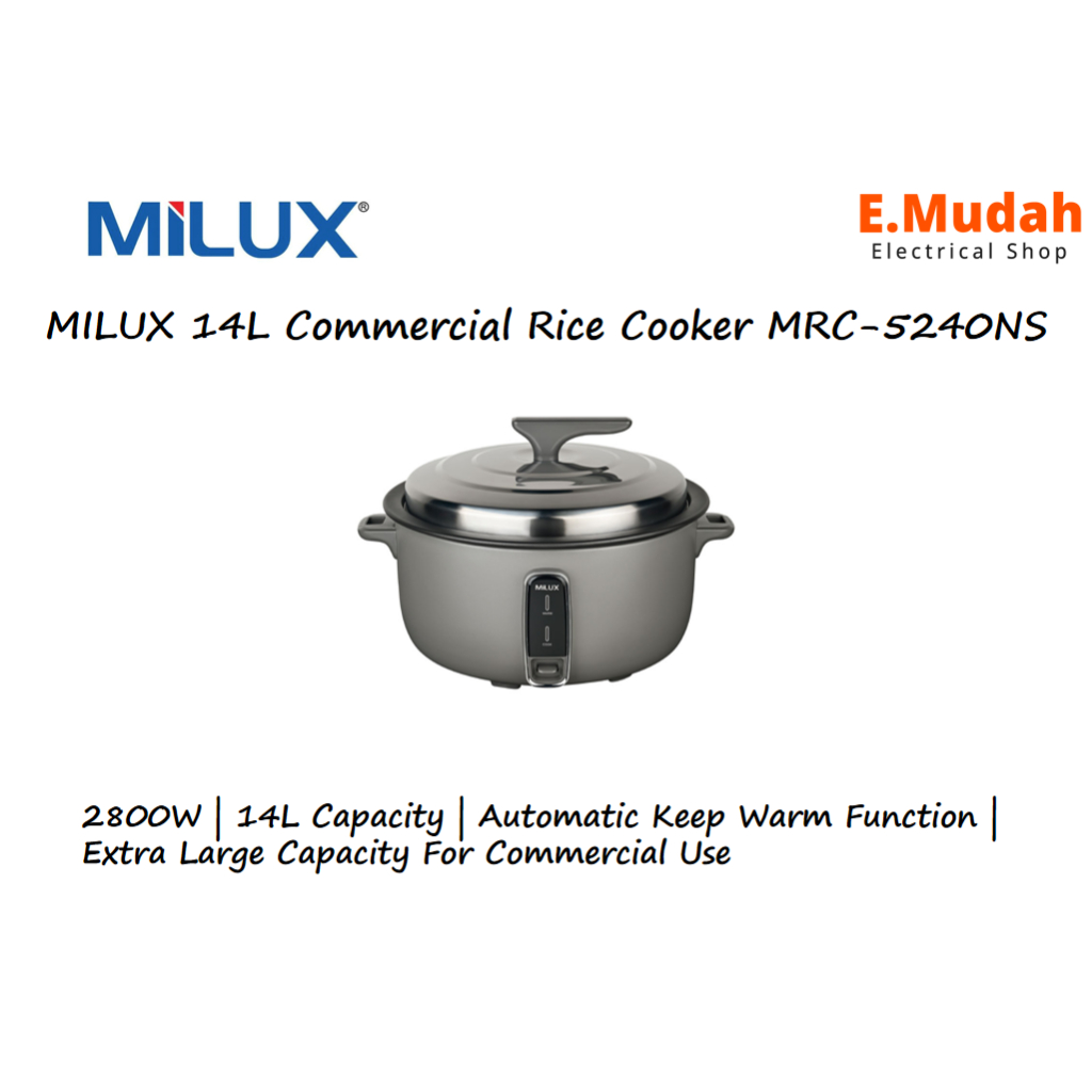 Milux MRC-5240NS 14L Commercial Big Rice Cooker