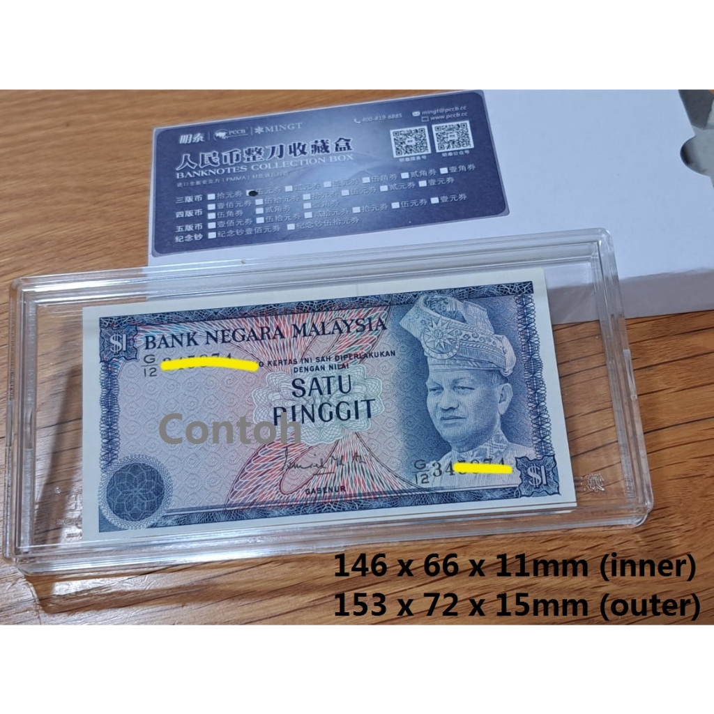 PCCB Note Collection Stack Banknotes Box Case Acrylic Clear | Shopee ...