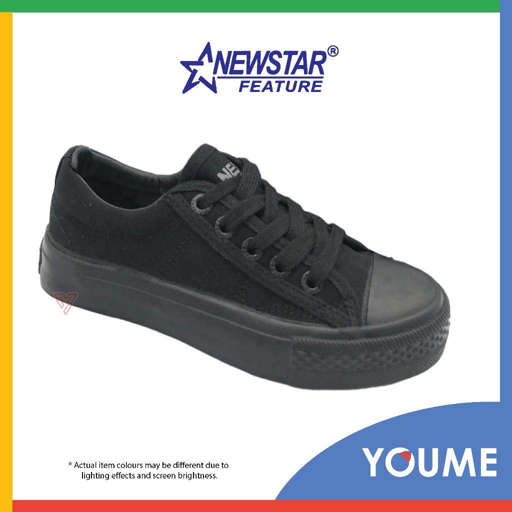 NEWSTAR M1116B/1116 Kids Primary School Black Shoes/Kasut Hitam Sekolah ...