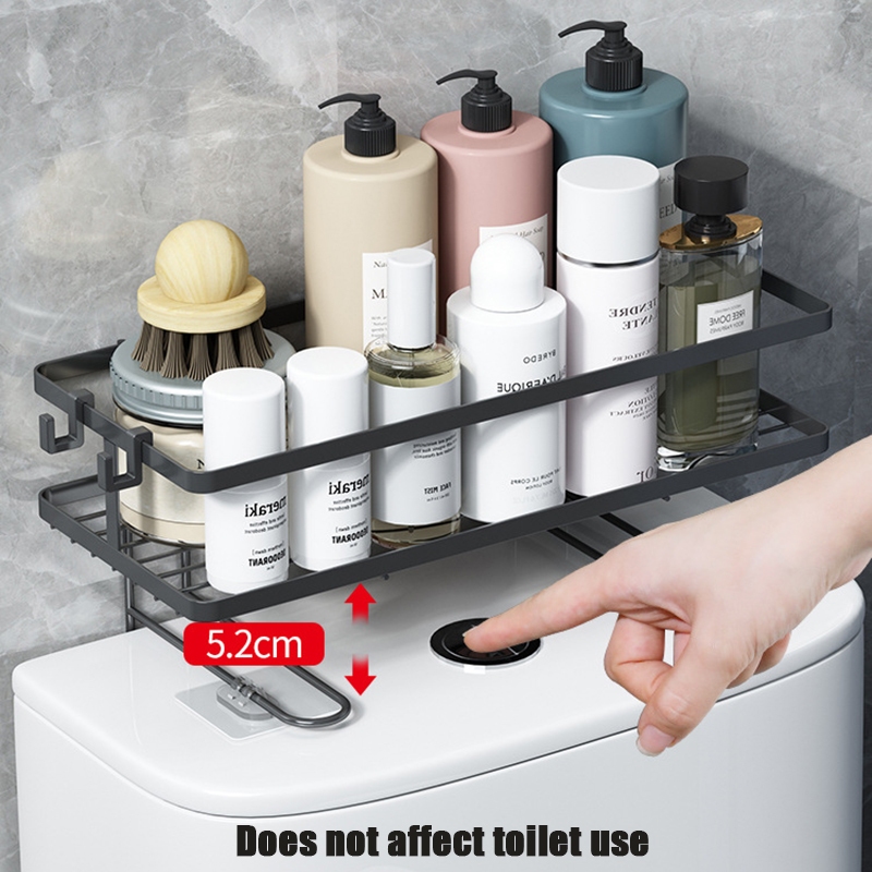 Toilet Rack Stainless Steel Toiletries Bathroom Storage Organizer Shelf ...