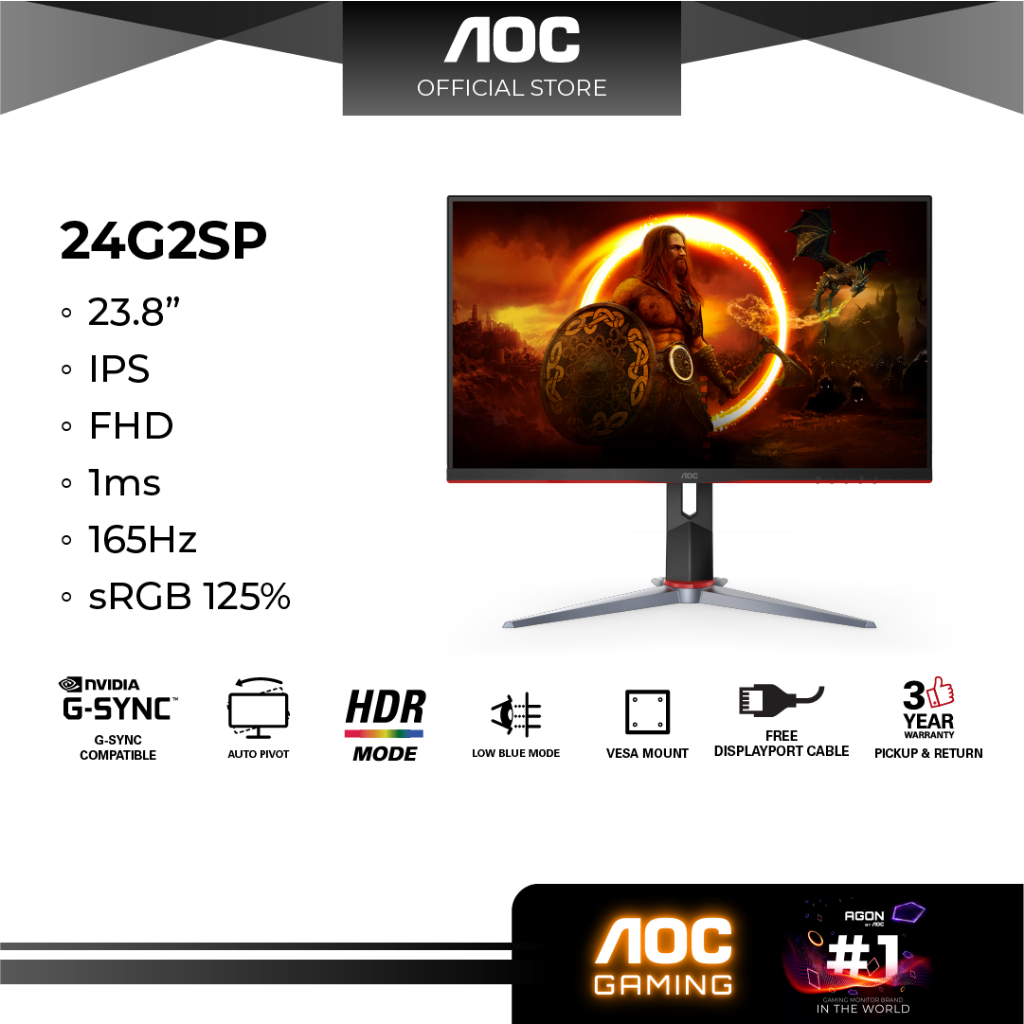 23.8 AOC 24G2 - Specifications