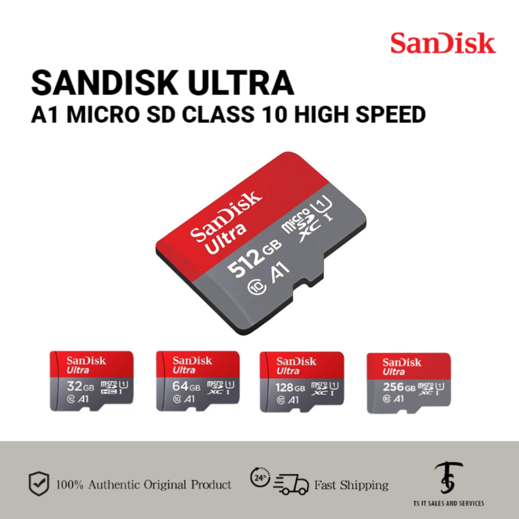 SanDisk Ultra A1 Micro SD Memory Card 140MB/s Class 10 For Phone ...