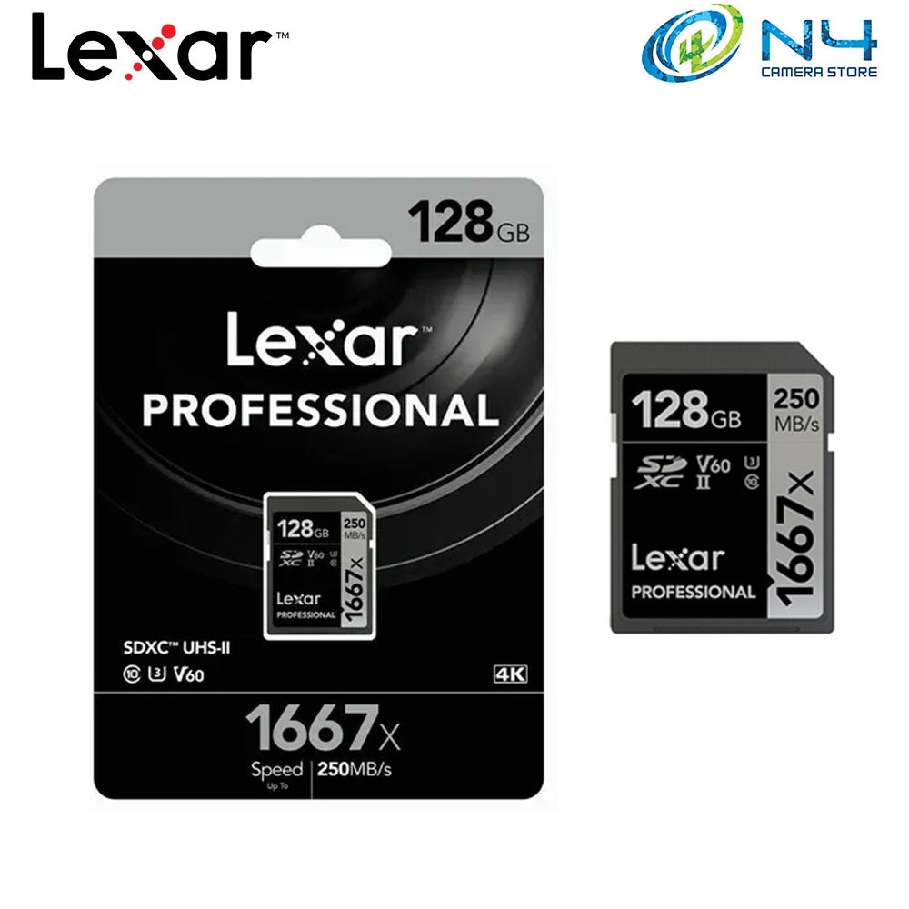 Lexar® Professional 1667x SDXC™ UHSII Card 64GB/128GB/256GB Memory