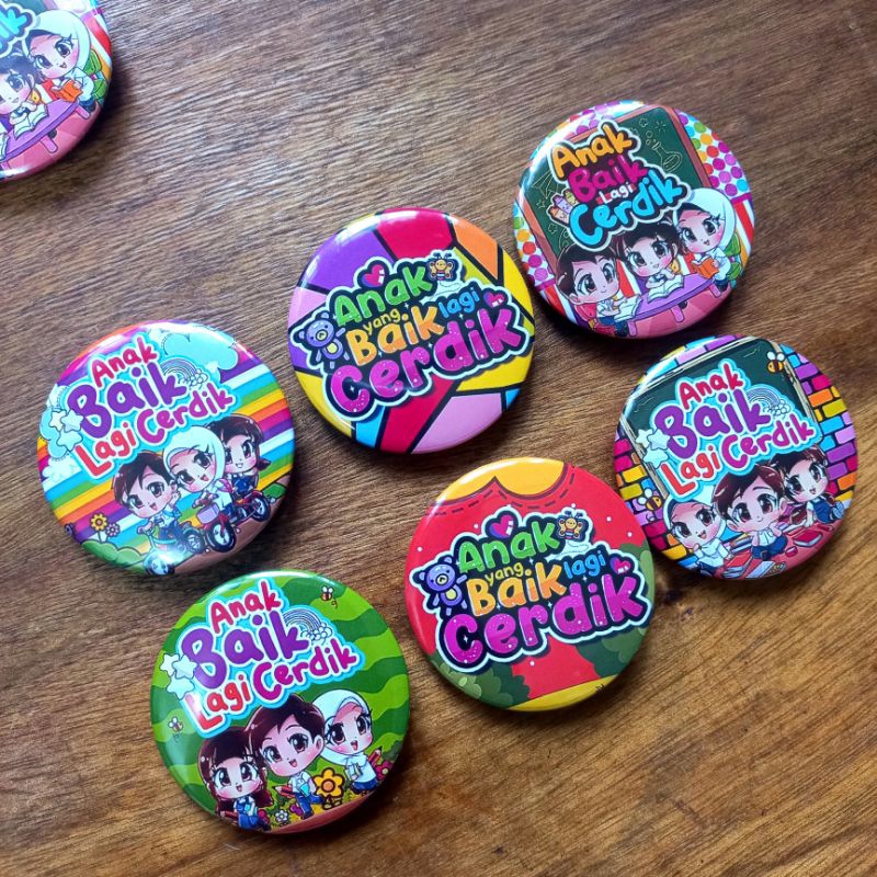 [Readystock] Pin Button Badge 44mm Tema ABC (Anak yang baik lagi bijak ...