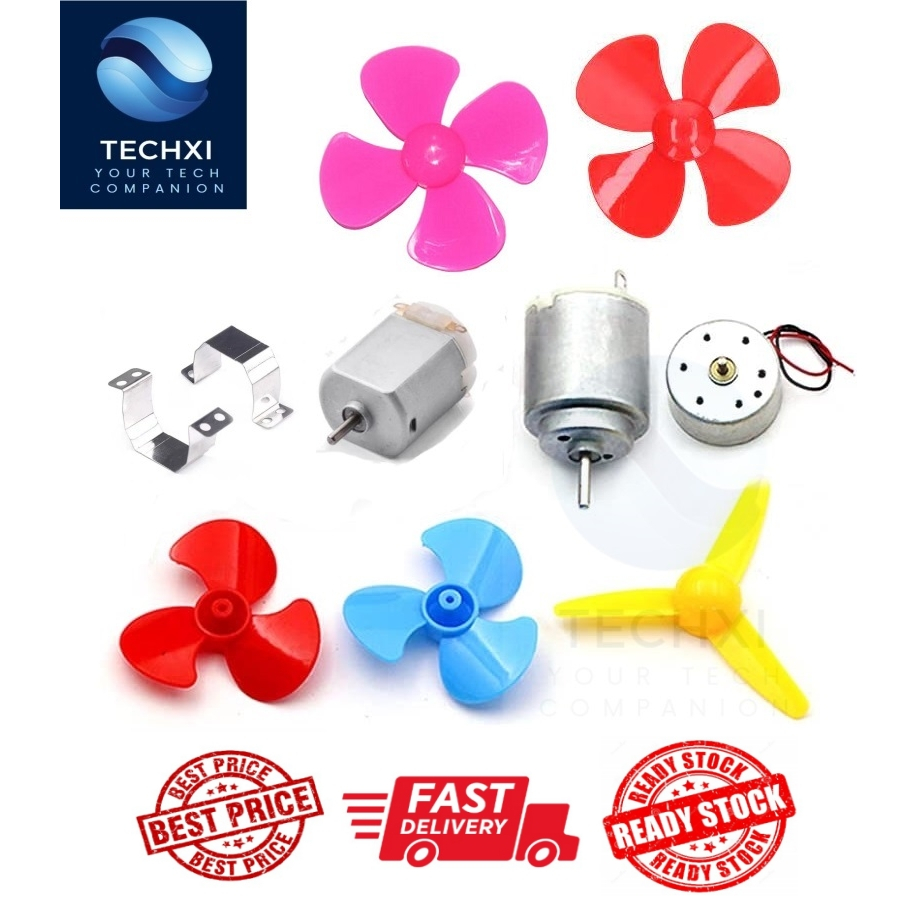 Blade Fan Propeller 3/4 Blades 50/60mm & DC Motor 130 140 for DIY ...