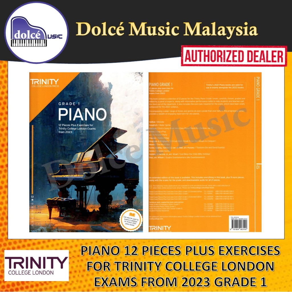 Trinity Piano 12 Pieces Plus Exercises for Trinity College London