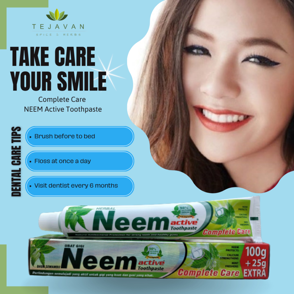 100gm + 25gm NEEM Active Herbal Toothpaste Shopee Malaysia