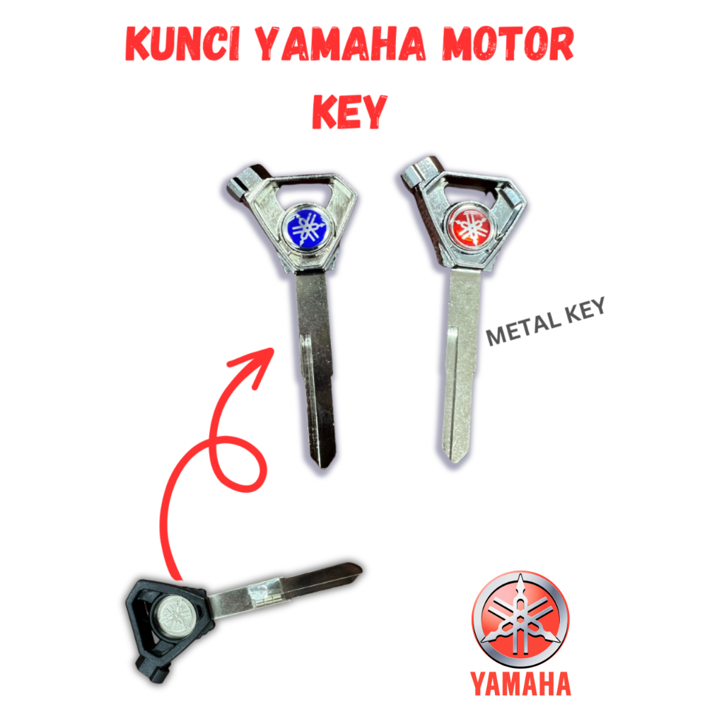 KUNCI YAMAHA MOTOR KEY/Motor Metal Blank Key Shopee Malaysia