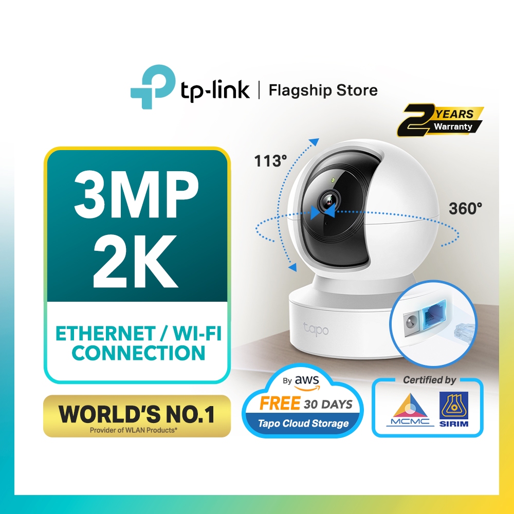 TPLink Tapo C212 2K 3MP WiFi Camera CCTV with / WiFi