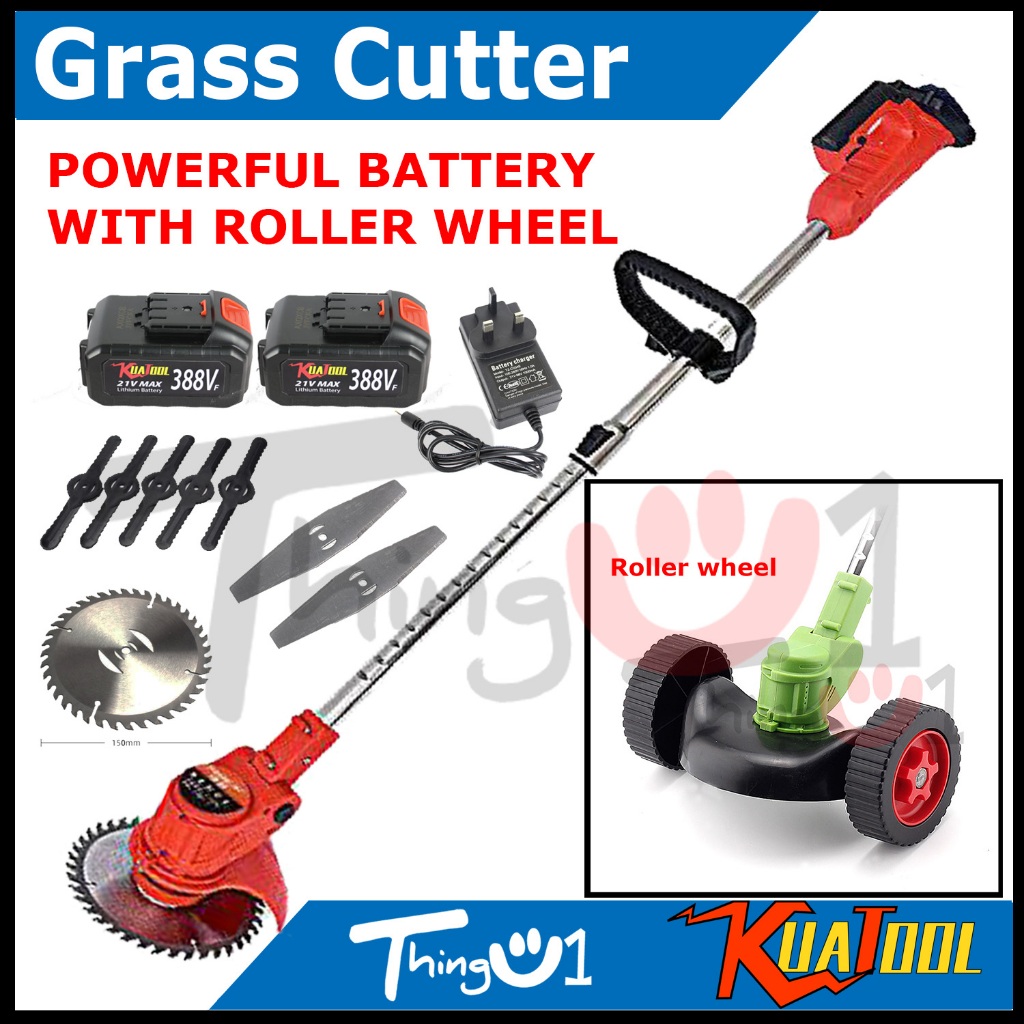 Kuatool 388v 188v Elektrik Lawn Mower Cordless Grass Cutter Electric