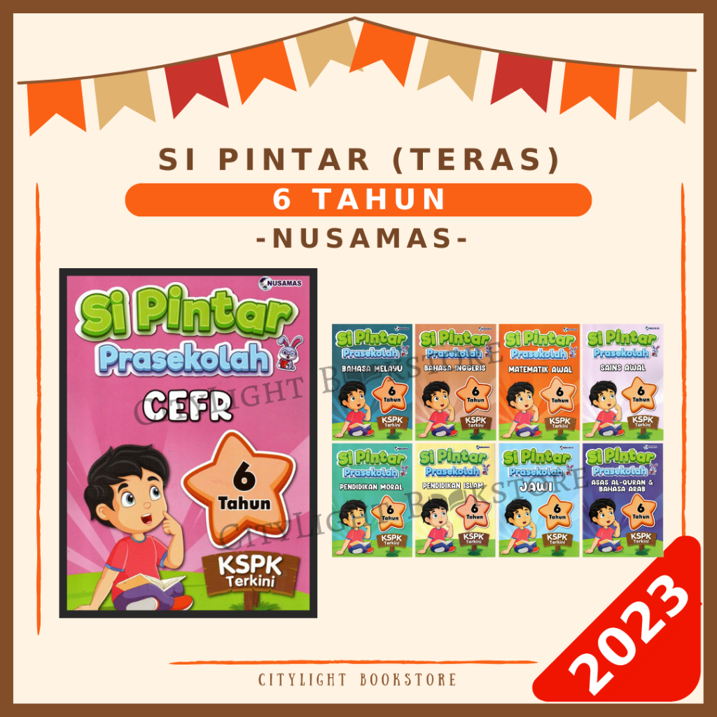 [CITYLIGHT] Buku Latihan Prasekolah 2023: Si Pintar (Teras) 6 Tahun ...