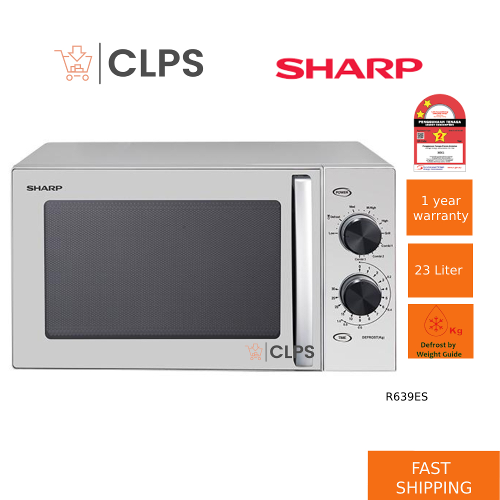 Sharp Microwave Oven (23L) with Grill R639ES Shopee Malaysia