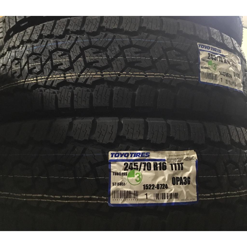 245/70R16 245 70 16 TOYO OPA3G JAPAN Hilux tyre tayar kasar tire kereta ...