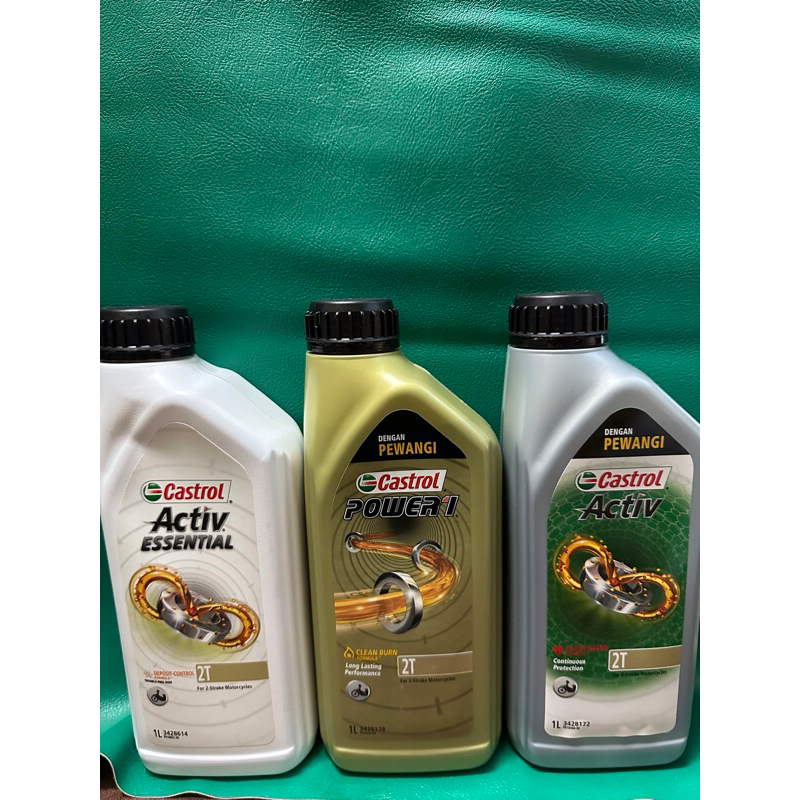 CASTROL ACTIV ESSENTIAL ACTIV POWER1 2T 100% ORIGINAL MINERAL SEMI ...