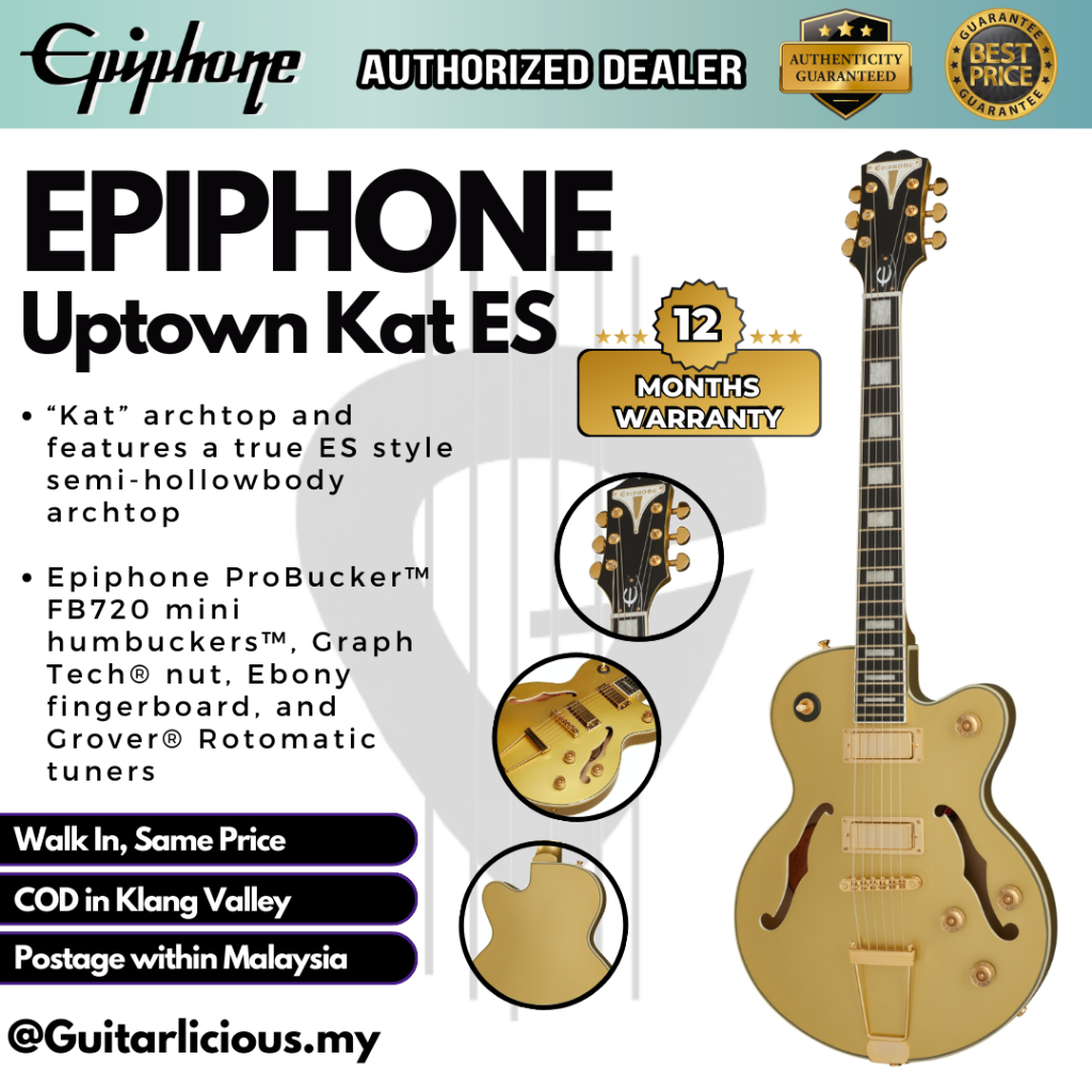 Epiphone Uptown Kat ES with Double Humbucker (HH) SemiHollow Electric