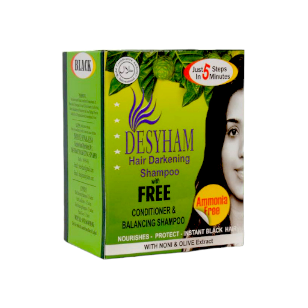 DESYHAM HAIR COLOR SHAMPOO [ BLACK/DARK BROWN/ BURGUNDY] Shopee Malaysia